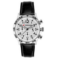 Men's Chronograph Leather Strap Watch